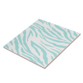 スカイブルーホワイトゼブラ動物 タイル (側面)