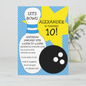 スカイブルーボーリングバッシュボーリング誕生日パーティー 招待状 (スタンド正面)