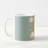 スカイブルーママママグ – あなたは私の世界を明るくする コーヒーマグカップ (左)