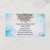 *~*スカイブルーマンダラグリッタースピリチュアルヨガ 名刺 (裏面)