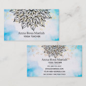 *~*スカイブルーマンダラグリッタースピリチュアルヨガ 名刺 (正面/裏面)