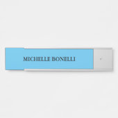 スカイブルーミニマリスト平易モダン読 サインプレート (正面)