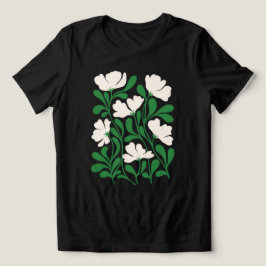 スカイブルーム 女性用フラワープリントTシャツ トライブレンドＴシャツ