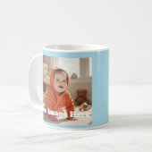 スカイブルーモダンカスタマイズ可能マグカップ コーヒーマグカップ (正面左)