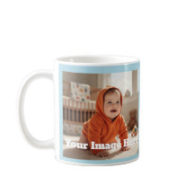 スカイブルーモダンカスタマイズ可能マグカップ