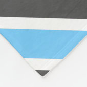 スカイブルーモダングレイ対角線ストライプ フリースブランケット (角)