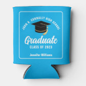 スカイブルーモダン卒業カスタム卒業会 缶クーラー (正面)