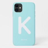 スカイブルーモノグラムフォンケース Case-Mate iPhoneケース (裏面)