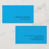 スカイブルーユニークトレンディープロフェッショナルミニマリスト 名刺 (正面/裏面)