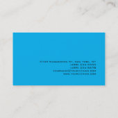 スカイブルーユニークトレンディープロフェッショナルミニマリスト 名刺 (裏面)