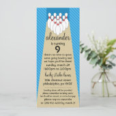 スカイブルーラッキーストライクボーリング誕生パーティー 招待状 (スタンド正面)