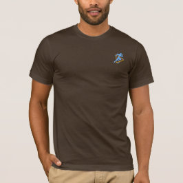 スカイブルーランナー オレンジ アウトライン トライアングル Tシャツ