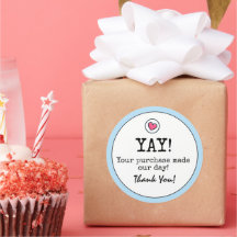 スカイブルーレトロとハートBusinessありがとう