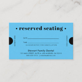 スカイブルーレトロリザーブドシーティングデンタル 予約カード