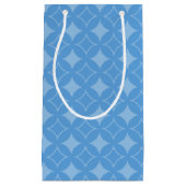スカイブルー七宝パターン スモールペーパーバッグ (正面)