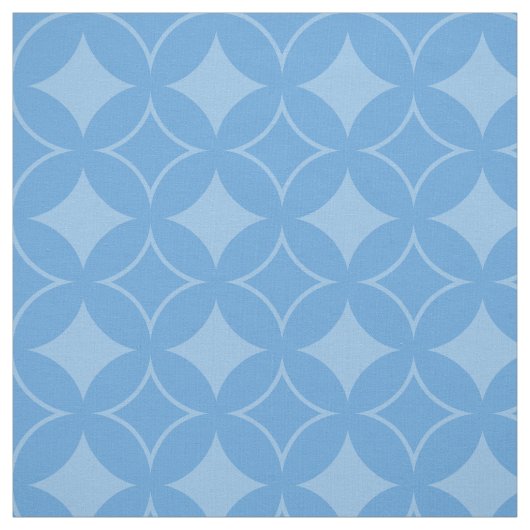 スカイブルー七宝パターン ファブリック (見本)