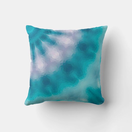 スカイブルー万華鏡のように千変万化するパターン クッション (裏面)