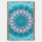 スカイブルー万華鏡のように千変万化するパターン スローブランケット (正面縦)