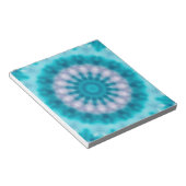 スカイブルー万華鏡のように千変万化するパターン ノートパッド (アングル)