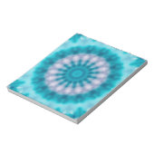 スカイブルー万華鏡のように千変万化するパターン ノートパッド (回転)