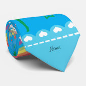 スカイブルー体操レインボーユニコーンに名前を付ける ネクタイ (ロール)