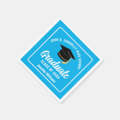 スカイブルー卒業カスタム卒業会 スタンダードカクテルナプキン (角)