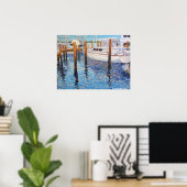 「スカイブルー反射」 ポスター (ホームオフィス)