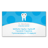 スカイブルー歯科子供へ医 |小児歯科医 マグネット名刺 (正面)