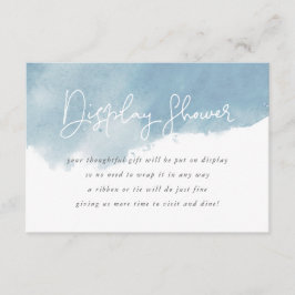 スカイブルー水彩表示シャワーなしギフトラップ エンクロージャーカード