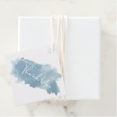 スカイブルー水彩赤ちゃんシャワーありがとう フェイバータグ (インサイチュ)