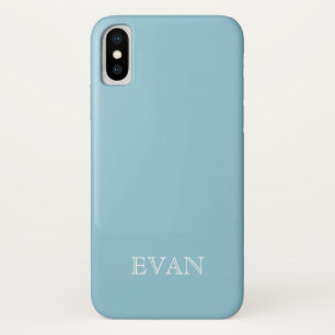 スカイブルー無地のカラー背景iPhone Xケース iPhone X ケース