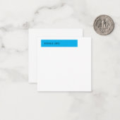 スカイブルー白クラシカル平エレガント野 ノートカード (正面/裏面インサイチュ)