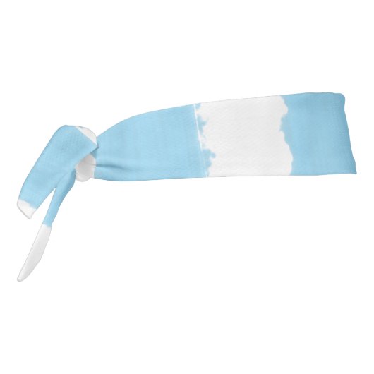 スカイブルー白ストライプ色 タイヘッドバンド (回転270)