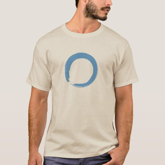 スカイブルー禅記号 Tシャツ (正面)