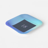 スカイブルー紙プレート ペーパープレート (傾斜あり)