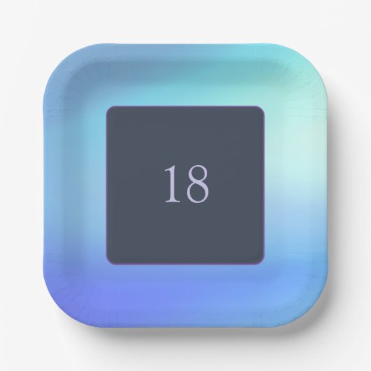 スカイブルー紙プレート ペーパープレート (正面)