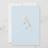 スカイブルー結婚の詳細エンクロージャ 招待状 (裏面)