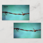 スカイブルー背景ランダムABSに対する有刺鉄線 名刺 (正面/裏面)