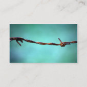 スカイブルー背景ランダムABSに対する有刺鉄線 名刺 (裏面)