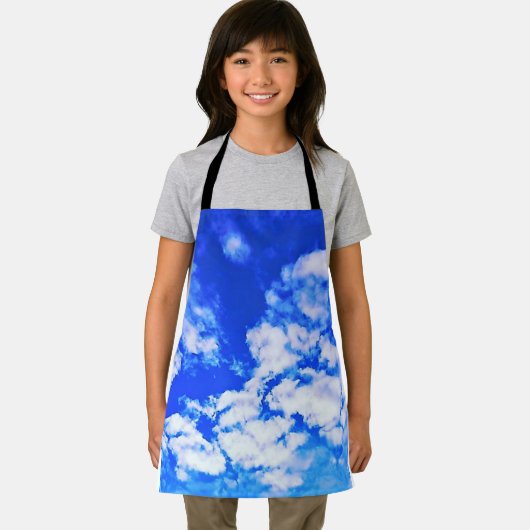 スカイブルー雲 エプロン (インサイチュ)