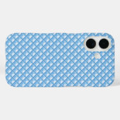 スカイブルー、エナメル色、スタッズグリッド Case-Mate iPhoneケース (裏面 (横))