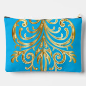 スカイブルー，クリスマスプレゼント機関®大 アクセサリーポーチ (裏面)