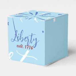 スカイブルー（ネイビーと白いスパークル） フェイバーボックス