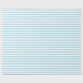 スカイブルー |ホワイトストライプラッピング紙 ラッピングペーパー (フラット)