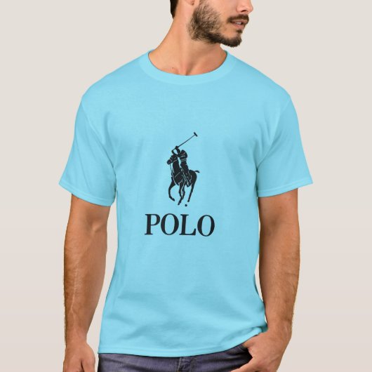 スカイブルー ポロシャツ | クラシック カジュアル Tシャツ (正面)