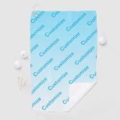 スカイブルー（変わりやすい色！）グラデーションと文字パターン ゴルフタオル (インサイチュ)