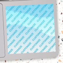 スカイブルー（変わりやすい色！）グラデーションと文字パターン