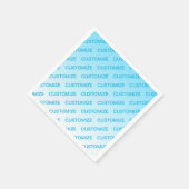 スカイブルー（変わりやすい色！）グラデーションと文字パターン スタンダードカクテルナプキン (角)