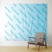 スカイブルー（変わりやすい色！）グラデーションと文字パターン タペストリー (インサイチュ(横))