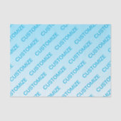 スカイブルー（変わりやすい色！）グラデーションと文字パターン 薄葉紙 (正面)